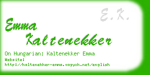 emma kaltenekker business card